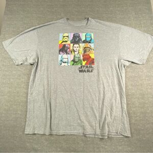 Star Wars Mens Gray "Rise of Skywalker" Short Sleeve Crew‎ Neck T-Shirt Size 4XL